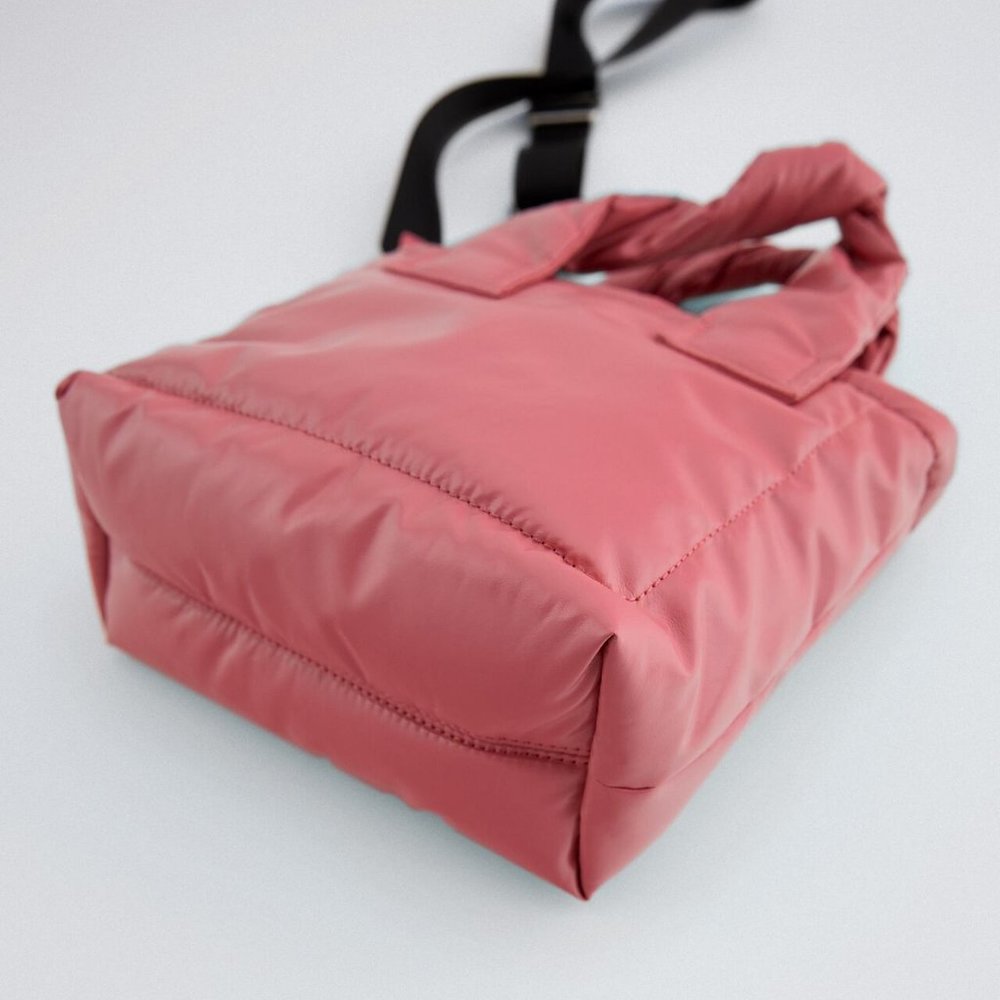 NWT Zara Pink Mini Quilted Tote Bag Brand